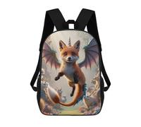 sinyumoney Mochila De Moda Impresa En 3D Para Niños Flying Fox Kit with Dragon Wings Mochila Escolar Para Niños Y Niñas, Mochilas Escolares Para Primaria, Mochilas Para Adolescentes 17inch