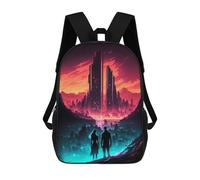 sinyumoney Mochila De Moda Impresa En 3D Para Niños Future City Couple Mochila Escolar Para Niños Y Niñas, Mochilas Escolares Para Primaria, Mochilas Para Adolescentes 17inch