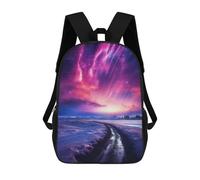 sinyumoney Mochila De Moda Impresa En 3D Para Niños Purple Northern Lights Mochila Escolar Para Niños Y Niñas, Mochilas Escolares Para Primaria, Mochilas Para Adolescentes 17inch