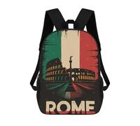 sinyumoney Mochila De Moda Impresa En 3D Para Niños Rome Italy Travel Mochila Escolar Para Niños Y Niñas, Mochilas Escolares Para Primaria, Mochilas Para Adolescentes 17inch