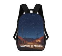 sinyumoney Mochila De Moda Impresa En 3D Para Niños San Pedro De Atacama Night Mochila Escolar Para Niños Y Niñas, Mochilas Escolares Para Primaria, Mochilas Para Adolescentes 17inch