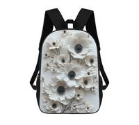 sinyumoney Mochila De Moda Impresa En 3D Para Niños White Anemone Flowers Mochila Escolar Para Niños Y Niñas, Mochilas Escolares Para Primaria, Mochilas Para Adolescentes 17inch