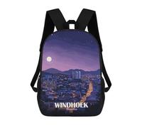 sinyumoney Mochila De Moda Impresa En 3D Para Niños Windhoek Namibia Cityscape at Night Mochila Escolar Para Niños Y Niñas, Mochilas Escolares Para Primaria, Mochilas Para Adolescentes 17inch
