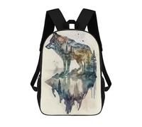 sinyumoney Mochila De Moda Impresa En 3D Para Niños WOLF ABSTRACT Mochila Escolar Para Niños Y Niñas, Mochilas Escolares Para Primaria, Mochilas Para Adolescentes 17inch