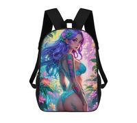 sinyumoney Mochila Escolar Anime Tattoo Girl Impresa En 3D Con Bolsillos Grandes Para Niños, Mochilas Infantiles, Bolsas Para Libros, Mochila Escolar Para Niños 17inch