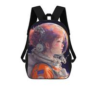 sinyumoney Mochila Escolar Astronaut Anime Girl Impresa En 3D Con Bolsillos Grandes Para Niños, Mochilas Infantiles, Bolsas Para Libros, Mochila Escolar Para Niños 17inch
