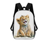 sinyumoney Mochila Escolar Baby Lion Watercolor Impresa En 3D Para Libros, Mochilas De Moda, Mochilas De Gran Capacidad, Mochilas De Viaje Para Niños