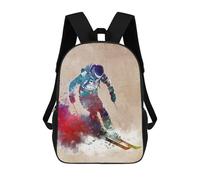 Sinyumoney Mochila Escolar Baloncesto Deporte Mochila Escolar Niño Impreso En 3D, Bolsa De Viaje De Tendencia, Bolsa De Escuela Niño, Esquí Deporte Arte, 17"