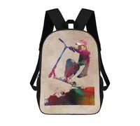 Sinyumoney Mochila Escolar Baloncesto Deporte Mochila Escolar Niño Impreso En 3D, Bolsa De Viaje De Tendencia, Bolsa De Escuela Niño, Scooter Sport Art, 17"