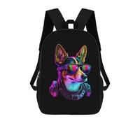 sinyumoney Mochila Escolar Basenji Impresa En 3D Con Bolsillos Grandes Para Niños, Mochilas Infantiles, Bolsas Para Libros, Mochila Escolar Para Niños 17inch