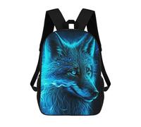 sinyumoney Mochila Escolar Blue Wolf Mystical Aura Impresa En 3D Con Bolsillos Grandes Para Niños, Mochilas Infantiles, Bolsas Para Libros, Mochila Escolar Para Niños 17inch