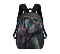 sinyumoney Mochila Escolar Cane Corso Dog Colorful Impresa En 3D Con Bolsillos Grandes Para Niños, Mochilas Infantiles, Bolsas Para Libros, Mochila Escolar Para Niños 17inch