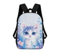 sinyumoney Mochila Escolar Cat Flower Impresa En 3D Con Bolsillos Grandes Para Niños, Mochilas Infantiles, Bolsas Para Libros, Mochila Escolar Para Niños 17inch