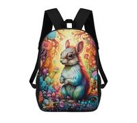 sinyumoney Mochila Escolar Colorful Forest Squirrel Impresa En 3D Con Bolsillos Grandes Para Niños, Mochilas Infantiles, Bolsas Para Libros, Mochila Escolar Para Niños 17inch