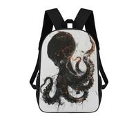 sinyumoney Mochila escolar con diseño de búho, resistente al agua, mochila de viaje para computadora, para niñas, niños y adolescentes, Arte de acuarela de pulpo, 17"