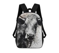sinyumoney Mochila Escolar Cow Black Ink Watercolor Impresa En 3D Con Bolsillos Grandes Para Niños, Mochilas Infantiles, Bolsas Para Libros, Mochila Escolar Para Niños 17inch