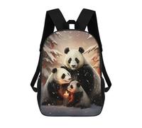 sinyumoney Mochila Escolar Cute Panda Family Xmas Impresa En 3D Con Bolsillos Grandes Para Niños, Mochilas Infantiles, Bolsas Para Libros, Mochila Escolar Para Niños 17inch