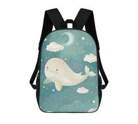 sinyumoney Mochila Escolar Cute Whale Night Sky Impresa En 3D Para Libros, Mochilas De Moda, Mochilas De Gran Capacidad, Mochilas De Viaje Para Niños