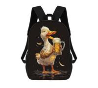 sinyumoney Mochila escolar de cerveza de oveja, mochila de negocios, resistente al agua, para hombres y mujeres, Duck Beer, 17"