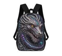 sinyumoney Mochila Escolar Dragon Guardian Art Deco Impresa En 3D Con Bolsillos Grandes Para Niños, Mochilas Infantiles, Bolsas Para Libros, Mochila Escolar Para Niños 17inch