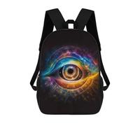 sinyumoney Mochila Escolar EYE of The SKY Impresa En 3D Con Bolsillos Grandes Para Niños, Mochilas Infantiles, Bolsas Para Libros, Mochila Escolar Para Niños 17inch