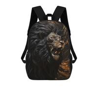 sinyumoney Mochila Escolar Fierce Lion Impresa En 3D Con Bolsillos Grandes Para Niños, Mochilas Infantiles, Bolsas Para Libros, Mochila Escolar Para Niños 17inch