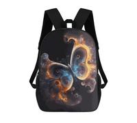 sinyumoney Mochila Escolar Flame-Drenched Butterfly Artwork Impresa En 3D Con Bolsillos Grandes Para Niños, Mochilas Infantiles, Bolsas Para Libros, Mochila Escolar Para Niños 17inch