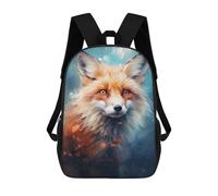 sinyumoney Mochila Escolar Fox In Forest Impresa En 3D Con Bolsillos Grandes Para Niños, Mochilas Infantiles, Bolsas Para Libros, Mochila Escolar Para Niños 17inch