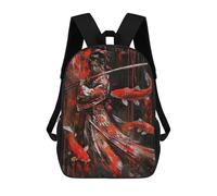 sinyumoney Mochila Escolar Geisha Japanese Fish Koi Impresa En 3D Con Bolsillos Grandes Para Niños, Mochilas Infantiles, Bolsas Para Libros, Mochila Escolar Para Niños 17inch