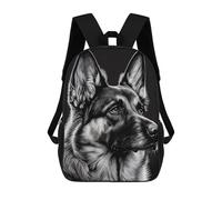 sinyumoney Mochila Escolar German Shepherd Drawing Impresa En 3D Para Libros, Mochilas De Moda, Mochilas De Gran Capacidad, Mochilas De Viaje Para Niños