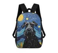 sinyumoney Mochila Escolar Giant Schnauzer Starry Impresa En 3D Para Libros, Mochilas De Moda, Mochilas De Gran Capacidad, Mochilas De Viaje Para Niños