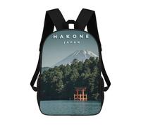 sinyumoney Mochila Escolar Hakone Lake Impresa En 3D Con Bolsillos Grandes Para Niños, Mochilas Infantiles, Bolsas Para Libros, Mochila Escolar Para Niños 17inch