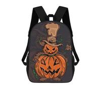sinyumoney Mochila Escolar Halloween Pumpkin Ghost Impresa En 3D Con Bolsillos Grandes Para Niños, Mochilas Infantiles, Bolsas Para Libros, Mochila Escolar Para Niños 17inch