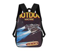 sinyumoney Mochila Escolar Hot Dog Machine Space Impresa En 3D Con Bolsillos Grandes Para Niños, Mochilas Infantiles, Bolsas Para Libros, Mochila Escolar Para Niños 17inch