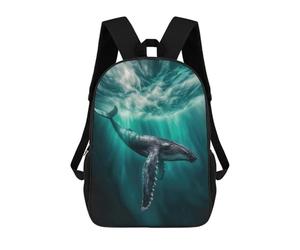 sinyumoney Mochila Escolar Humpback Whale Northern Lights Impresa En 3D Para Libros, Mochilas De Moda, Mochilas De Gran Capacidad, Mochilas De Viaje Para Niños