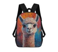 sinyumoney Mochila Escolar Impresa En 3D 17inch Alpaca Painting Art Print-1 Mochila Infantil Mochila Escolar Linda Mochila De Moda Casual Para Niños Y Niñas
