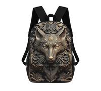 sinyumoney Mochila Escolar Impresa En 3D 17inch Apex Golden Wolf Art Deco Mochila Infantil Mochila Escolar Linda Mochila De Moda Casual Para Niños Y Niñas