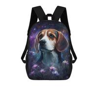 sinyumoney Mochila Escolar Impresa En 3D 17inch Beagle in Starry Garden Mochila Infantil Mochila Escolar Linda Mochila De Moda Casual Para Niños Y Niñas