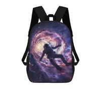 sinyumoney Mochila Escolar Impresa En 3D 17inch Black Hole Astronaut Mochila Infantil Mochila Escolar Linda Mochila De Moda Casual Para Niños Y Niñas