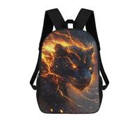 sinyumoney Mochila Escolar Impresa En 3D 17inch Black Panther with Fiery Aura Mochila Infantil Mochila Escolar Linda Mochila De Moda Casual Para Niños Y Niñas