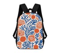 sinyumoney Mochila Escolar Impresa En 3D 17inch Botanical Retro Design Mochila Infantil Mochila Escolar Linda Mochila De Moda Casual Para Niños Y Niñas