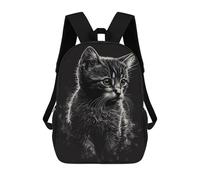 sinyumoney Mochila Escolar Impresa En 3D 17inch Cat Drawing Mochila Infantil Mochila Escolar Linda Mochila De Moda Casual Para Niños Y Niñas