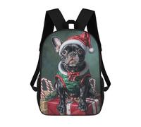 sinyumoney Mochila Escolar Impresa En 3D 17inch Christmas French Bulldog Gifts-1 Mochila Infantil Mochila Escolar Linda Mochila De Moda Casual Para Niños Y Niñas