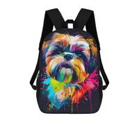 sinyumoney Mochila Escolar Impresa En 3D 17inch Colorful Abstract Dog Art Print-76 Mochila Infantil Mochila Escolar Linda Mochila De Moda Casual Para Niños Y Niñas