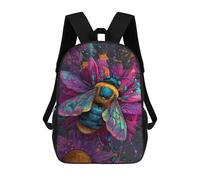 sinyumoney Mochila Escolar Impresa En 3D 17inch Colorful Bee Art Print Mochila Infantil Mochila Escolar Linda Mochila De Moda Casual Para Niños Y Niñas