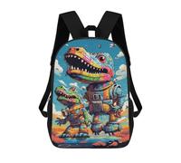 sinyumoney Mochila Escolar Impresa En 3D 17inch Colorful Dinosaur Astronauts Adventure Mochila Infantil Mochila Escolar Linda Mochila De Moda Casual Para Niños Y Niñas