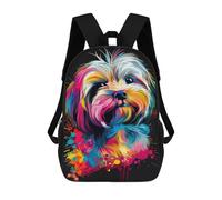 sinyumoney Mochila Escolar Impresa En 3D 17inch Colorful Dog Art Print-38 Mochila Infantil Mochila Escolar Linda Mochila De Moda Casual Para Niños Y Niñas