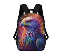 sinyumoney Mochila Escolar Impresa En 3D 17inch Colorful Eagle Fantasy Artwork Mochila Infantil Mochila Escolar Linda Mochila De Moda Casual Para Niños Y Niñas