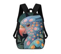 sinyumoney Mochila Escolar Impresa En 3D 17inch Colorful Parrot Portrait Animal Mochila Infantil Mochila Escolar Linda Mochila De Moda Casual Para Niños Y Niñas
