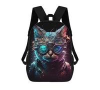 sinyumoney Mochila Escolar Impresa En 3D 17inch Cool Cat Mochila Infantil Mochila Escolar Linda Mochila De Moda Casual Para Niños Y Niñas